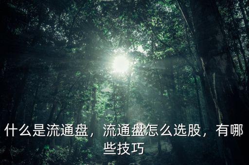 什么是流通盤，流通盤怎么選股，有哪些技巧