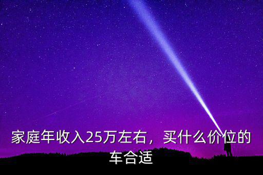 家庭年收入25萬左右，買什么價(jià)位的車合適