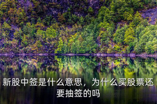 新股中簽是什么意思，為什么買股票還要抽簽的嗎