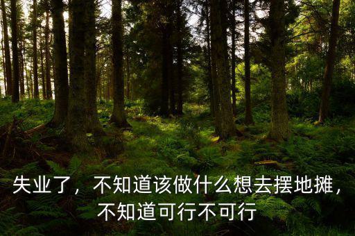 失業(yè)了，不知道該做什么想去擺地?cái)?，不知道可行不可? class=
