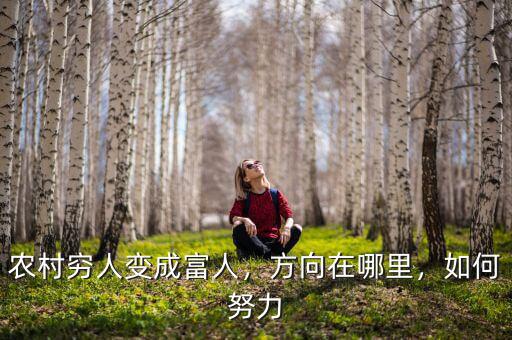 農(nóng)村窮人變成富人，方向在哪里，如何努力