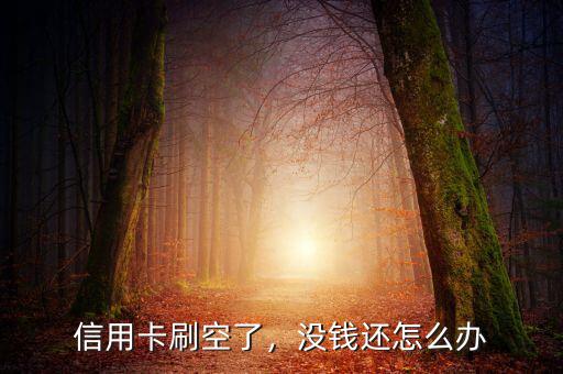 信用卡刷空了，沒錢還怎么辦