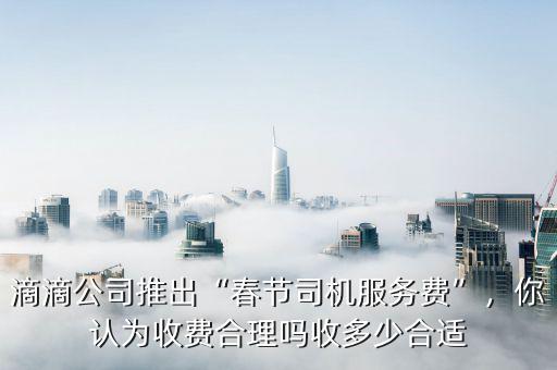 滴滴公司推出“春節(jié)司機(jī)服務(wù)費(fèi)”，你認(rèn)為收費(fèi)合理嗎收多少合適