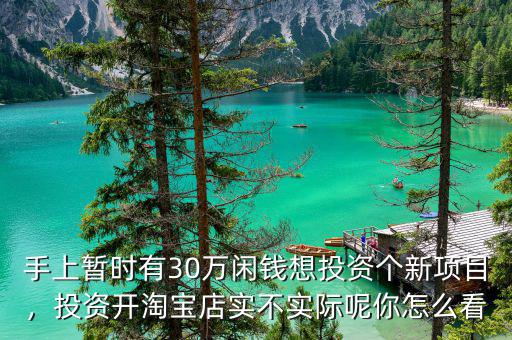 手上暫時(shí)有30萬(wàn)閑錢想投資個(gè)新項(xiàng)目，投資開淘寶店實(shí)不實(shí)際呢你怎么看