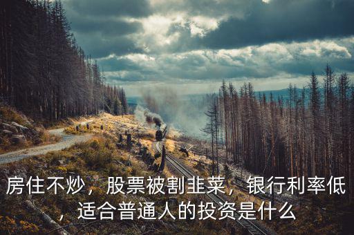 房住不炒，股票被割韭菜，銀行利率低，適合普通人的投資是什么