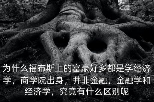 為什么福布斯上的富豪好多都是學(xué)經(jīng)濟學(xué)，商學(xué)院出身，并非金融，金融學(xué)和經(jīng)濟學(xué)，究竟有什么區(qū)別呢