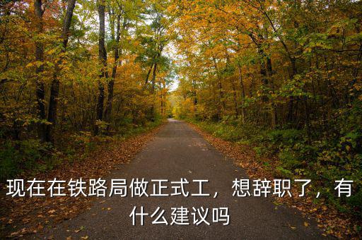 現(xiàn)在在鐵路局做正式工，想辭職了，有什么建議嗎