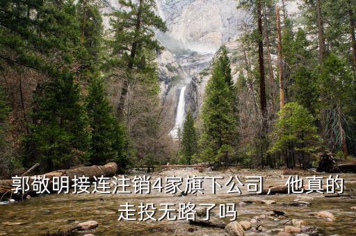 郭敬明接連注銷4家旗下公司，他真的走投無(wú)路了嗎