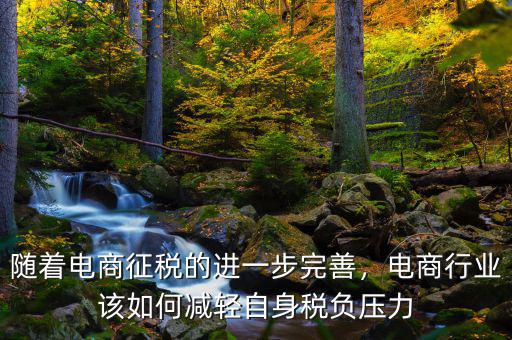 隨著電商征稅的進(jìn)一步完善，電商行業(yè)該如何減輕自身稅負(fù)壓力