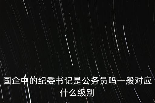 國企中的紀(jì)委書記是公務(wù)員嗎一般對(duì)應(yīng)什么級(jí)別