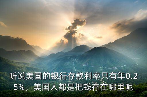 聽(tīng)說(shuō)美國(guó)的銀行存款利率只有年0.25%，美國(guó)人都是把錢存在哪里呢