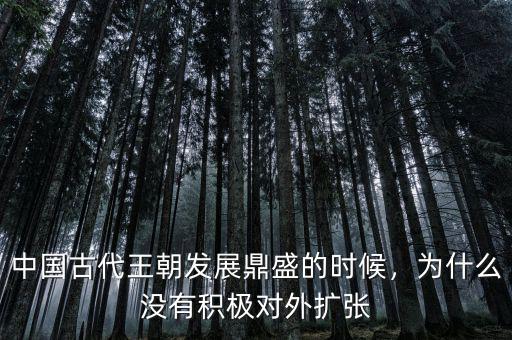 中國古代王朝發(fā)展鼎盛的時候，為什么沒有積極對外擴張