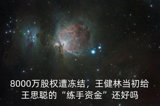 8000萬股權遭凍結，王健林當初給王思聰?shù)摹熬毷仲Y金”還好嗎