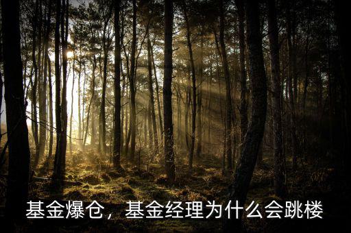基金爆倉，基金經理為什么會跳樓