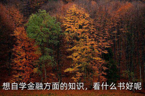 想自學(xué)金融方面的知識(shí)，看什么書好呢