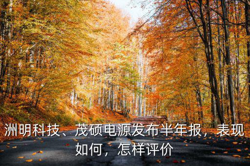 洲明科技、茂碩電源發(fā)布半年報，表現(xiàn)如何，怎樣評價