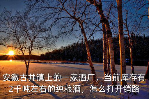 安徽古井鎮(zhèn)上的一家酒廠，當前庫存有2千噸左右的純糧酒，怎么打開銷路