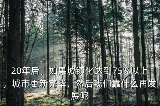 20年后，如果城鎮(zhèn)化達(dá)到75%以上，城市更新完畢，然后我們靠什么再發(fā)展呢