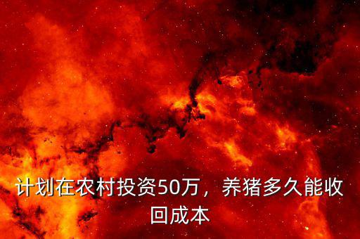 計(jì)劃在農(nóng)村投資50萬，養(yǎng)豬多久能收回成本