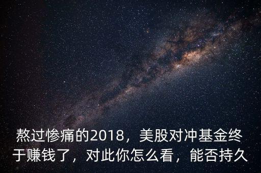 熬過慘痛的2018，美股對沖基金終于賺錢了，對此你怎么看，能否持久