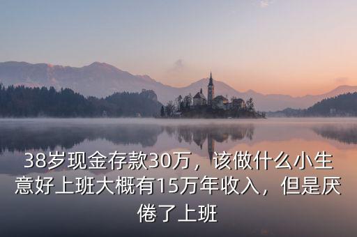38歲現(xiàn)金存款30萬，該做什么小生意好上班大概有15萬年收入，但是厭倦了上班