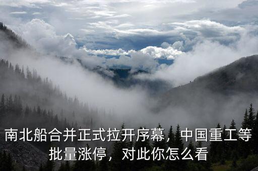 南北船合并正式拉開序幕，中國重工等批量漲停，對此你怎么看