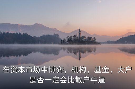 在資本市場中博弈，機構(gòu)，基金，大戶是否一定會比散戶牛逼