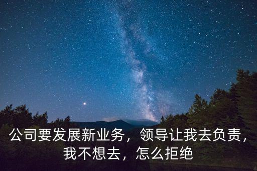 公司要發(fā)展新業(yè)務(wù)，領(lǐng)導(dǎo)讓我去負(fù)責(zé)，我不想去，怎么拒絕