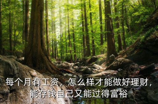 每個月有工資，怎么樣才能做好理財，能存錢自己又能過得富裕