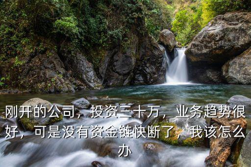 剛開的公司，投資三十萬，業(yè)務(wù)趨勢很好，可是沒有資金鏈快斷了，我該怎么辦