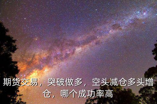 期貨交易，突破做多，空頭減倉多頭增倉，哪個成功率高