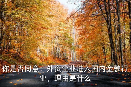 你是否同意：外資企業(yè)進(jìn)入國(guó)內(nèi)金融行業(yè)，理由是什么