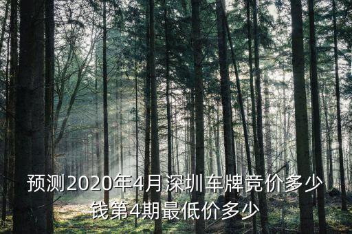預(yù)測2020年4月深圳車牌競價(jià)多少錢第4期最低價(jià)多少