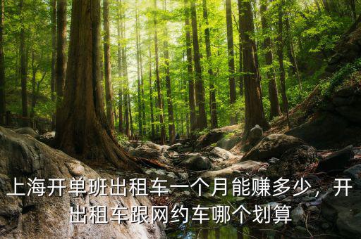上海開單班出租車一個(gè)月能賺多少，開出租車跟網(wǎng)約車哪個(gè)劃算