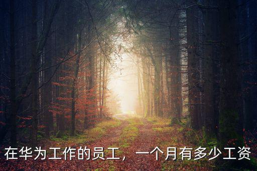 在華為工作的員工，一個(gè)月有多少工資