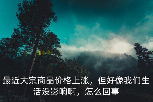 最近大宗商品價(jià)格上漲，但好像我們生活沒(méi)影響啊，怎么回事