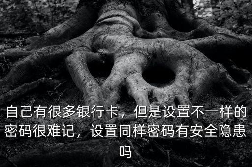 自己有很多銀行卡，但是設(shè)置不一樣的密碼很難記，設(shè)置同樣密碼有安全隱患嗎