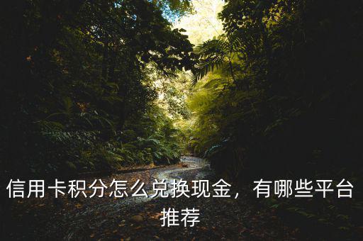 信用卡積分怎么兌換現(xiàn)金，有哪些平臺(tái)推薦