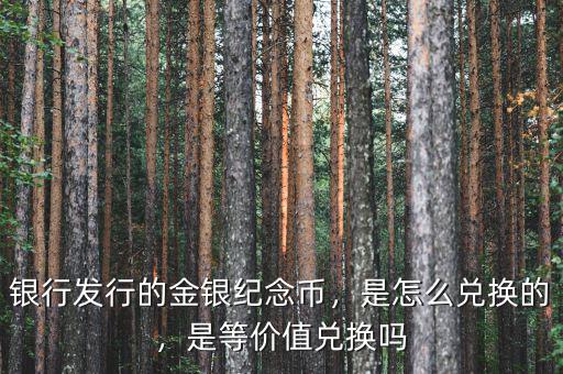 銀行發(fā)行的金銀紀(jì)念幣，是怎么兌換的，是等價(jià)值兌換嗎
