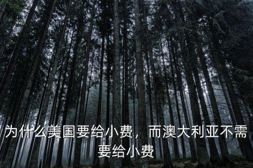 為什么美國(guó)要給小費(fèi)，而澳大利亞不需要給小費(fèi)