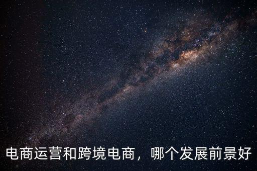 電商運(yùn)營(yíng)和跨境電商，哪個(gè)發(fā)展前景好