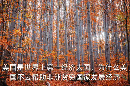 美國是世界上第一經(jīng)濟(jì)大國，為什么美國不去幫助非洲貧窮國家發(fā)展經(jīng)濟(jì)