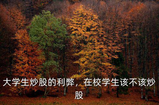 大學(xué)生炒股的利弊，在校學(xué)生該不該炒股