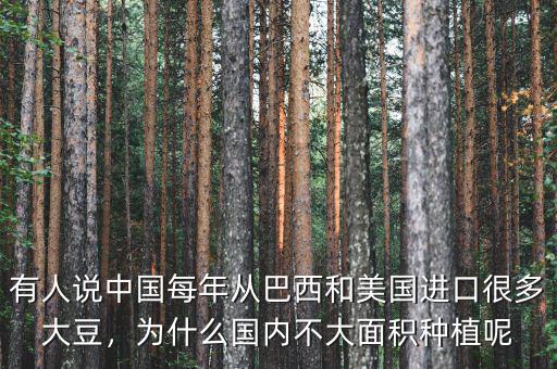 有人說中國每年從巴西和美國進(jìn)口很多大豆，為什么國內(nèi)不大面積種植呢