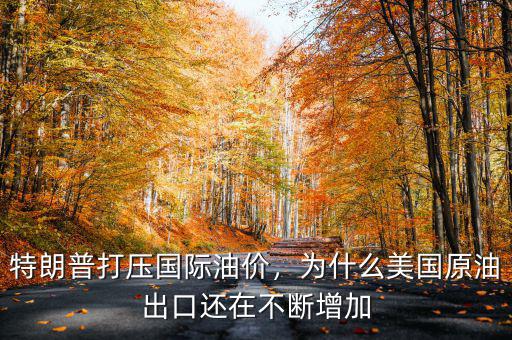 特朗普打壓國際油價，為什么美國原油出口還在不斷增加