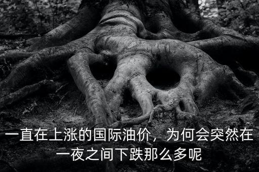 一直在上漲的國際油價，為何會突然在一夜之間下跌那么多呢