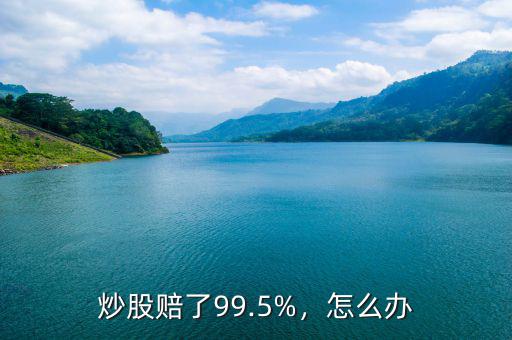 炒股賠了99.5%，怎么辦
