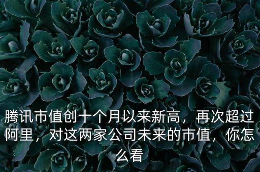 騰訊市值創(chuàng)十個月以來新高，再次超過阿里，對這兩家公司未來的市值，你怎么看