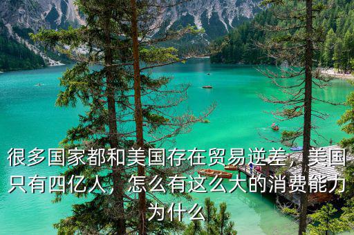 很多國(guó)家都和美國(guó)存在貿(mào)易逆差，美國(guó)只有四億人，怎么有這么大的消費(fèi)能力為什么