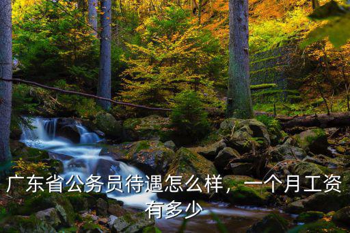 廣東省公務(wù)員待遇怎么樣，一個月工資有多少